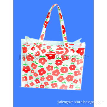 Flower Pattern PVC Shopping Bag
